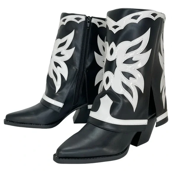 International Concepts Jadiza Western Style Over Ankle Womens Boots Size 8M - Picture 8 of 13